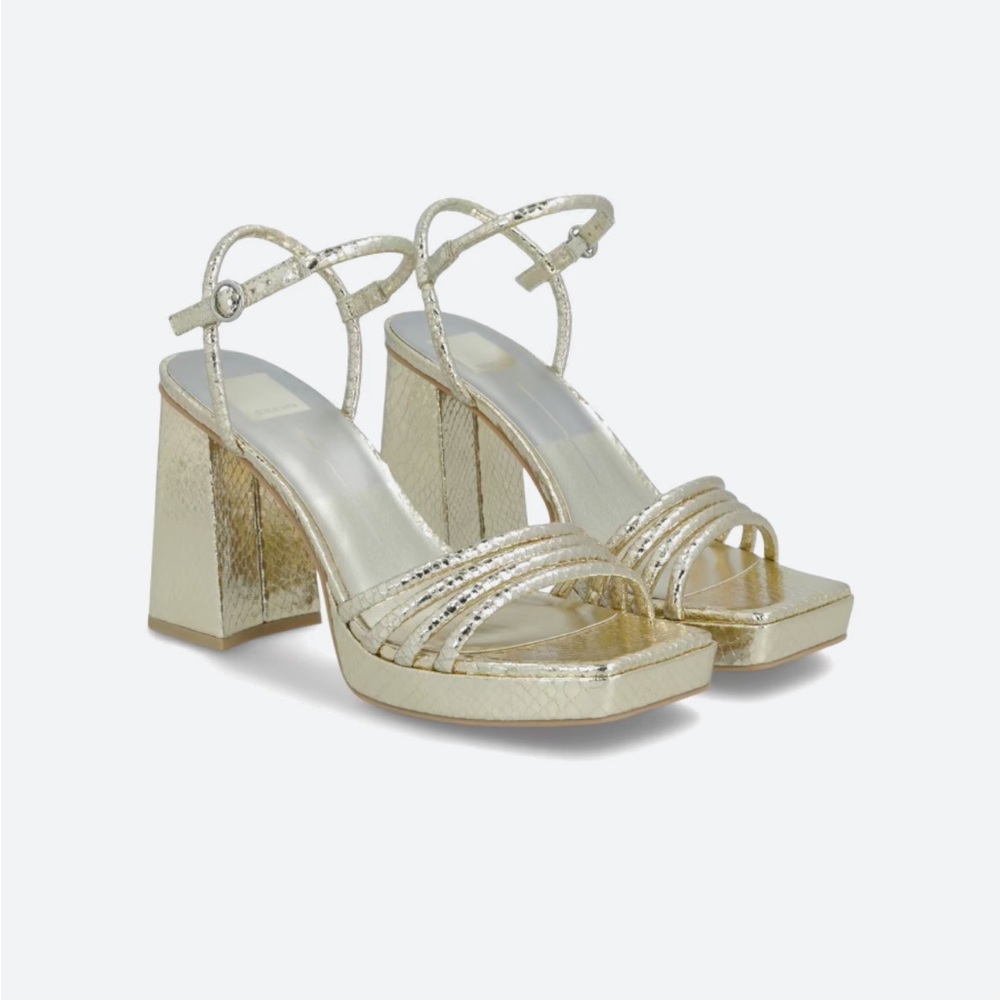 Dolce Vita Gold Leather Heel Size 9
